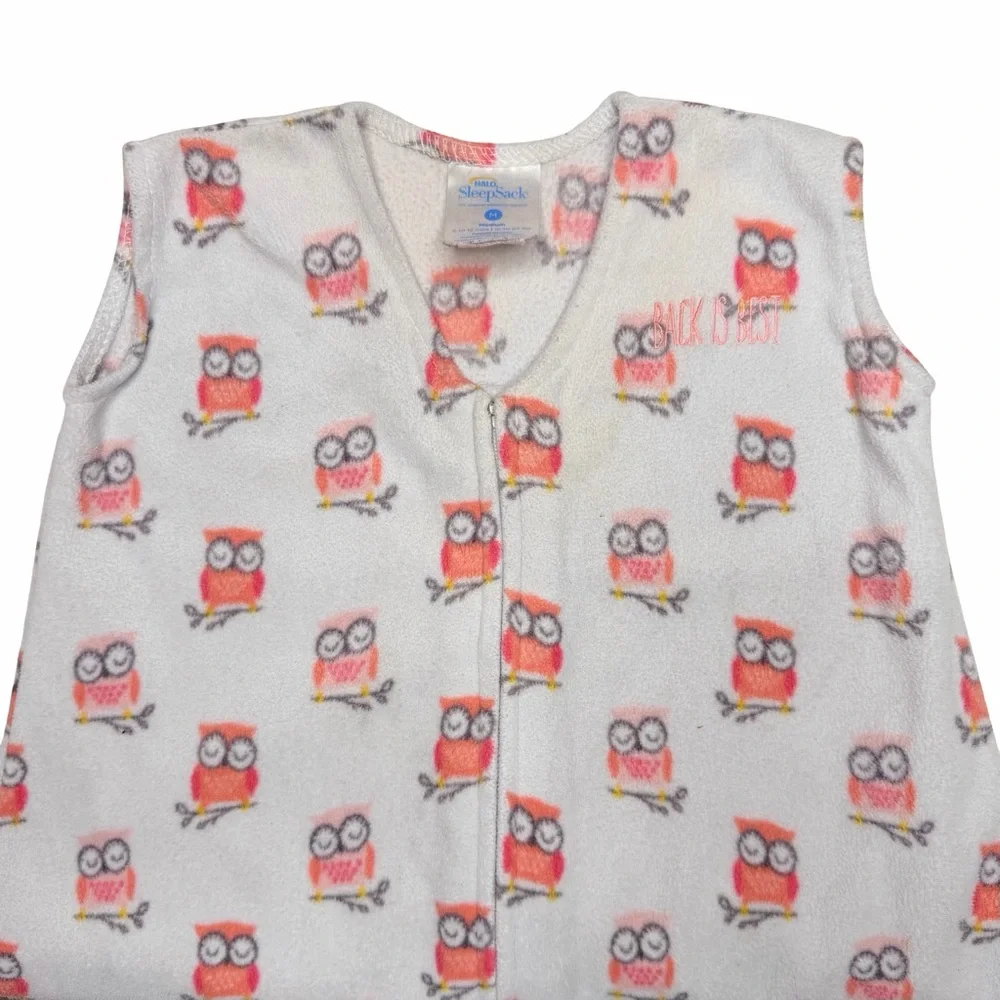 Halo Owl Print Fleece Sleepsack‎